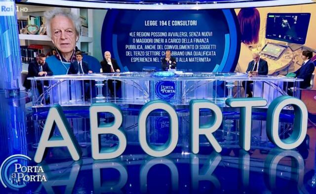 A ‘Porta a Porta’ si parla di aborto con sette uomini: è polemica