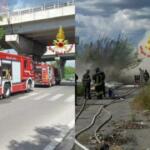 Incendio tra via Collatina e la Palmiro Togliatti: tanto fumo, nessuna persona coinvolta